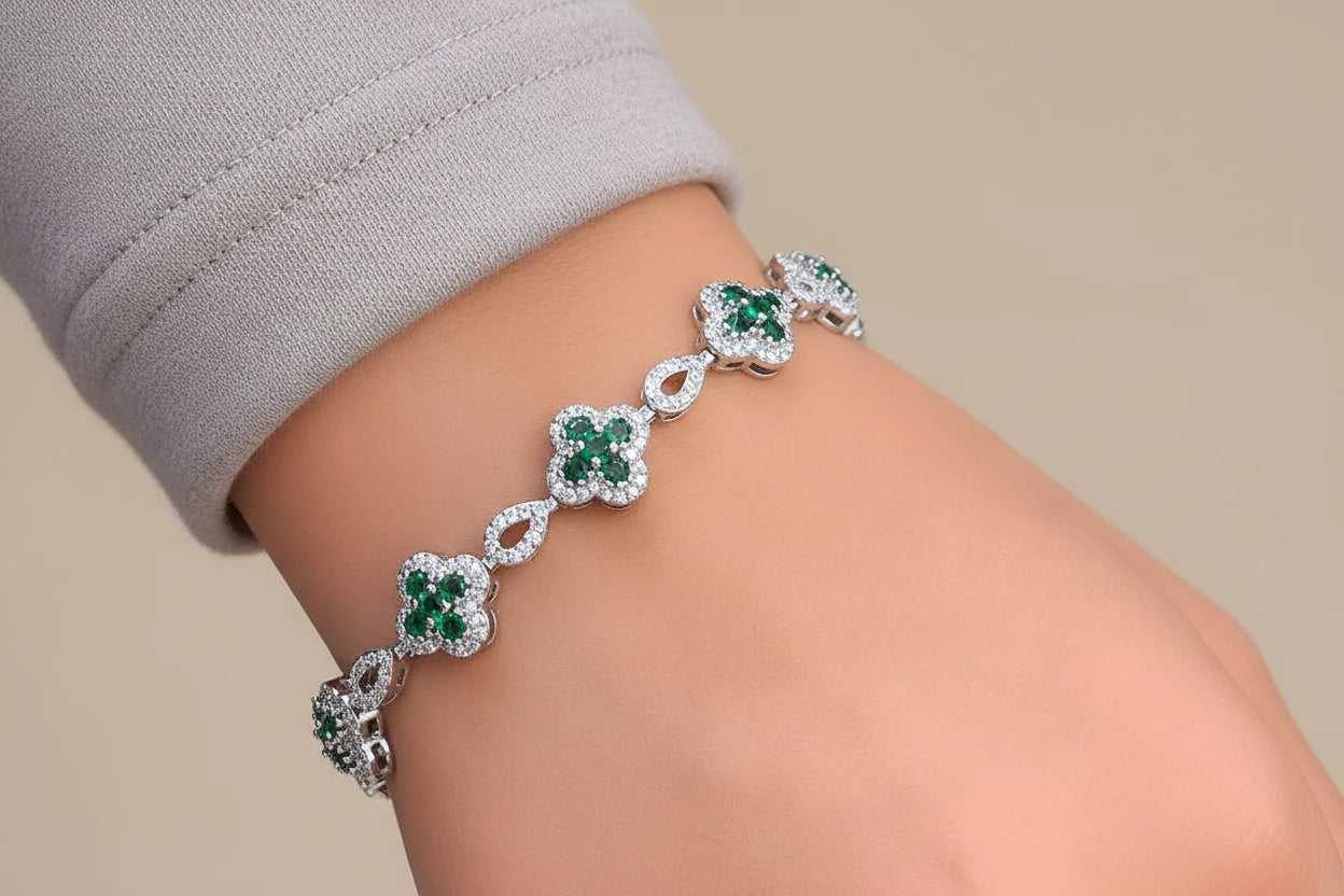 Flower Link Chain Bracelet