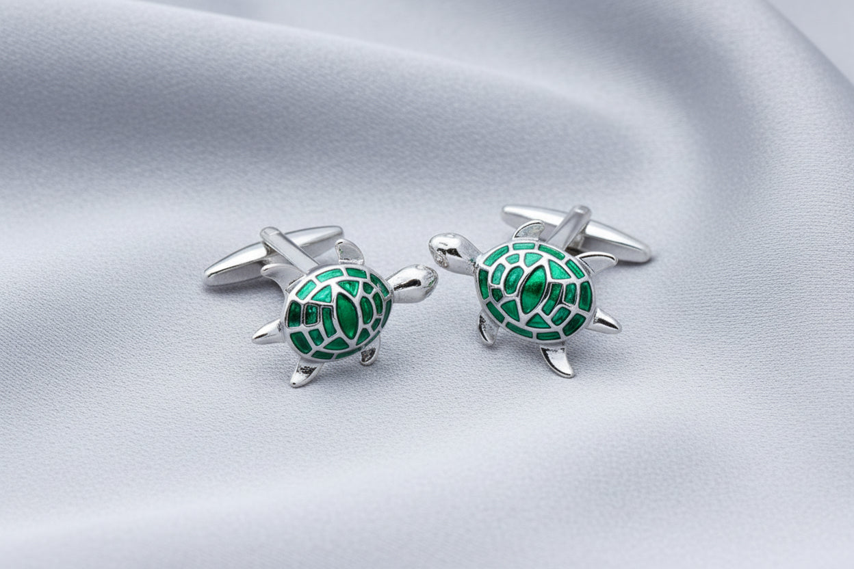 Green Turtle Cufflinks