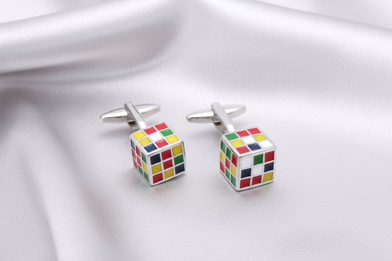 Rubik's Cube Cufflinks
