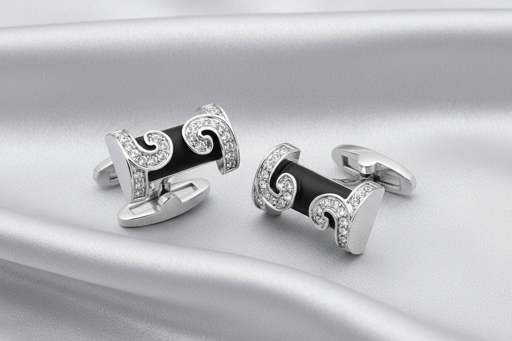Diamond Swirl Cufflinks