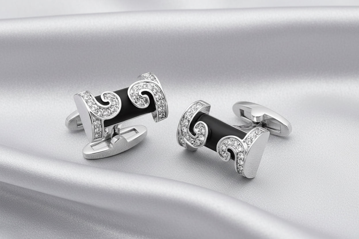 Diamond Swirl Cufflinks