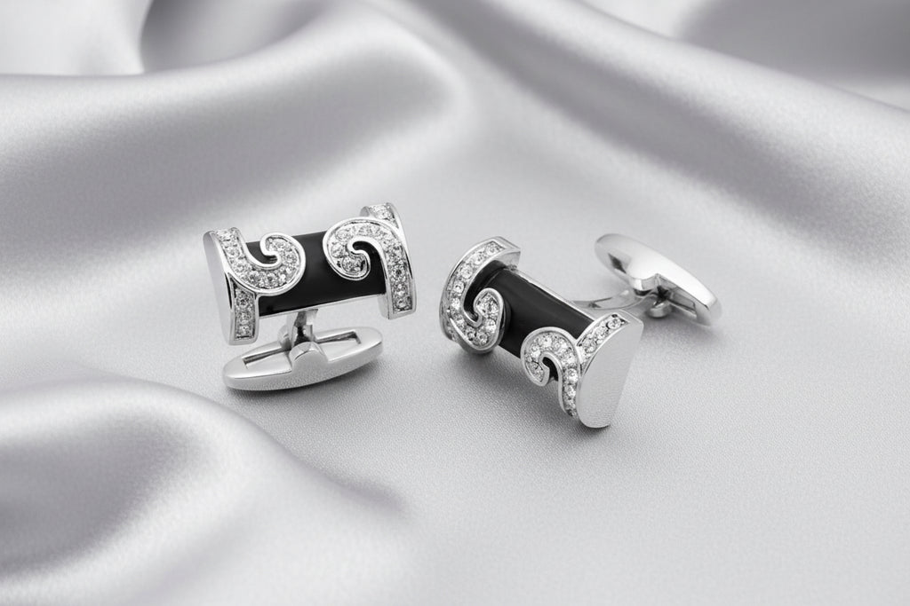 Diamond Swirl Cufflinks
