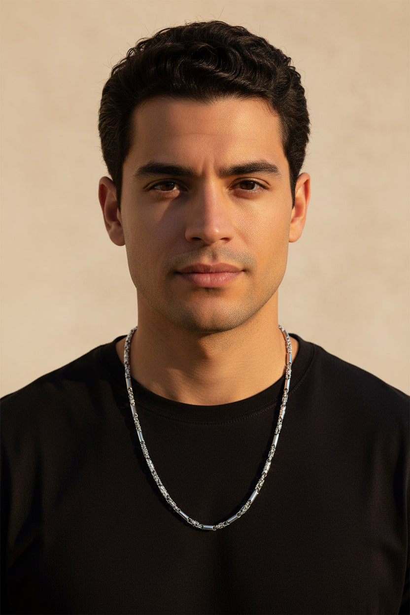 Men's Stainless Steel Tibetan Necklace